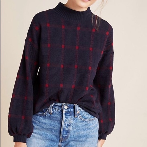 Anthropologie Tops - Anthropologie Porridge ‘Bonnie’ balloon sleeve mock neck top S
